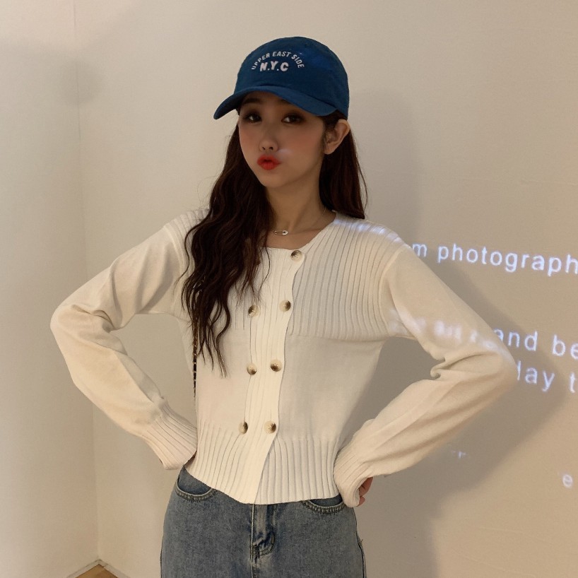 Áo Khoác Cardigan Cổ Vuông Dáng Rộng Cho Nữ