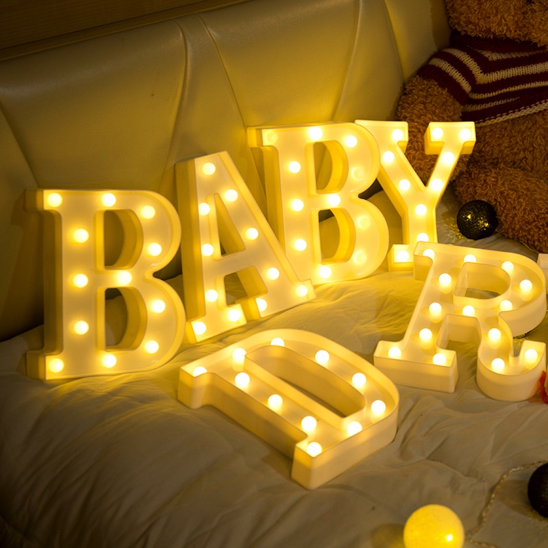Bộ 26 Đèn LED Hình Chữ Cái Trang Trí Giáng Sinh / Tiệc Cưới