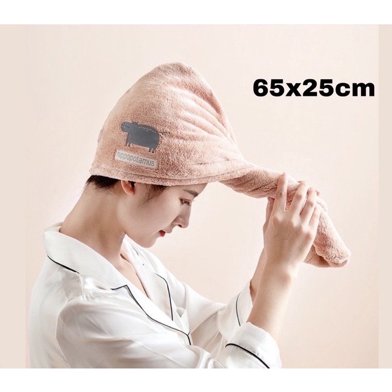 Khăn quấn tóc, ủ tóc cotton siêu thấm hút, mẫu mới nhất 2022