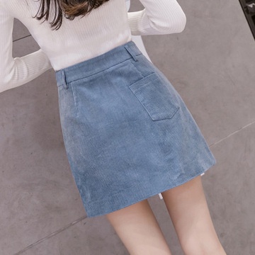 Chân Váy Chữ A Lưng Cao Vải Nhung Mỏng Phong Cách Hàn Quốc Hàng Mới Dành Cho Bạn Nữ