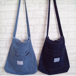 (HOT) Túi Tote Vải Jean Đeo Vai
