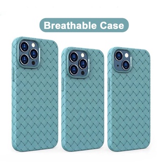 Ốp điện thoại bện dạng lưới thoáng khí tản nhiệt dành cho iPhone 13 Pro Max 6/6plus/6