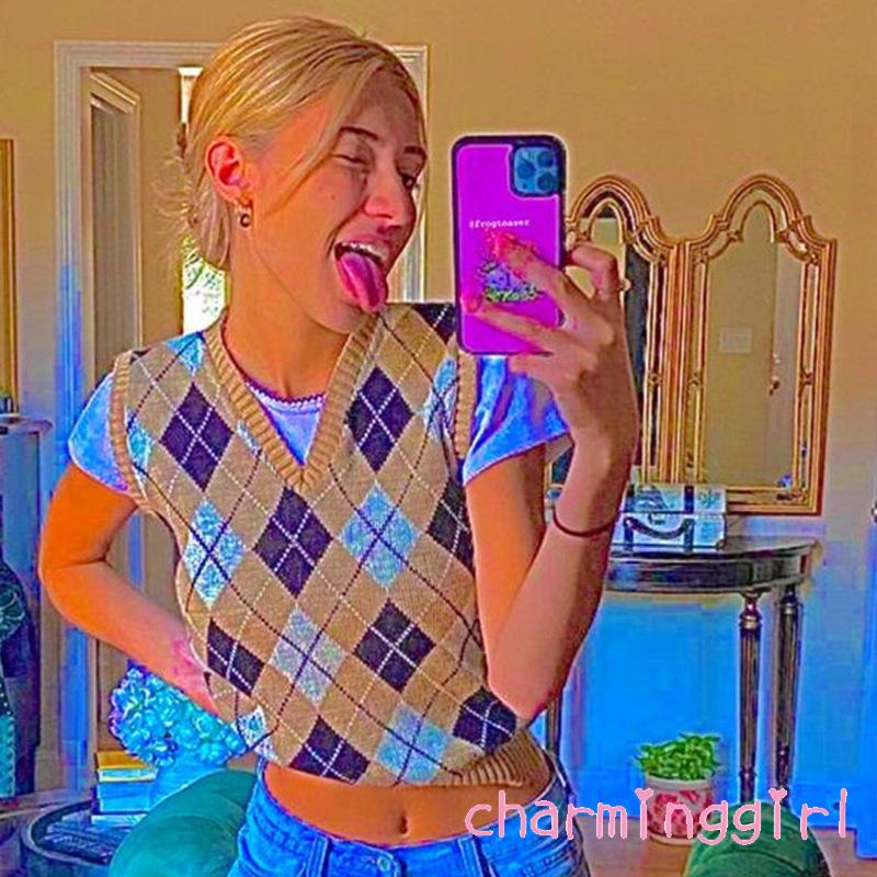 Áo Len Nữ Cộc Tay Cổ Tròn Thời Trang