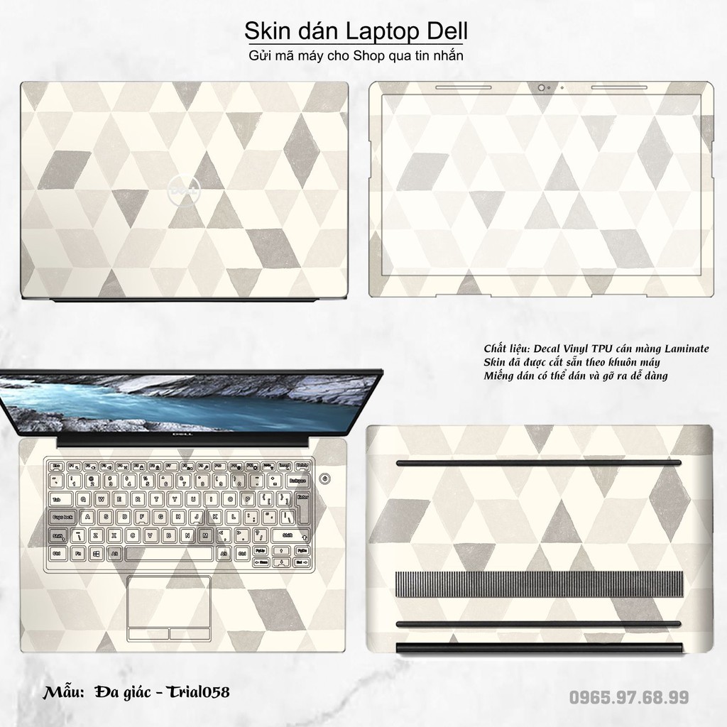 Skin dán Laptop Dell in hình Đa giác nhiều mẫu 10 (inbox mã máy cho Shop)