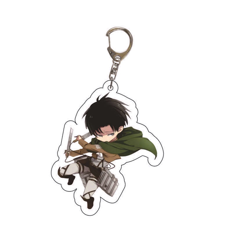 Móc Khóa Nhựa Acrylic Mặt Hình Nhân Vật Hoạt Hình Attack On Titan Nhật Bản