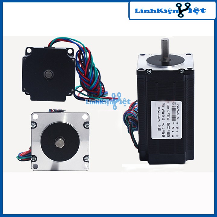 Động Cơ Bước 57BYG250D 1.8 Độ 2.5Nm 2.8A