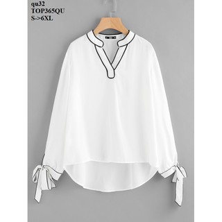 TOP286 ÁO KIẺU ĐUÔI TÔM TAY DÀI THẮT NƠ