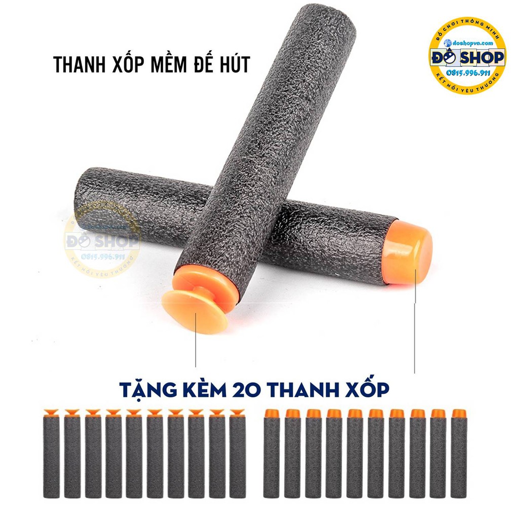 Đồ Chơi NERF Thanh Xốp Bản Tự Động Cỡ Lớn Pin Sạc (Kèm 20 Thanh Xốp) - Đô Shop