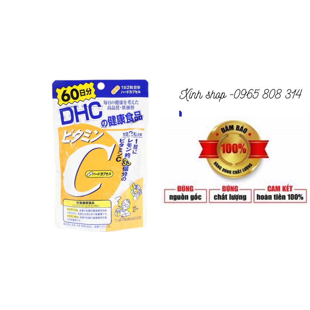 Viên uống DHC bổ sung vitamin C Nhật Bản gói 60 ngày