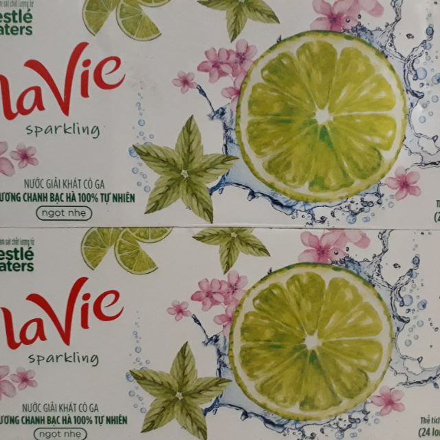 Thùng sparkling Lavie. Nước uống đóng chai công ti lavie