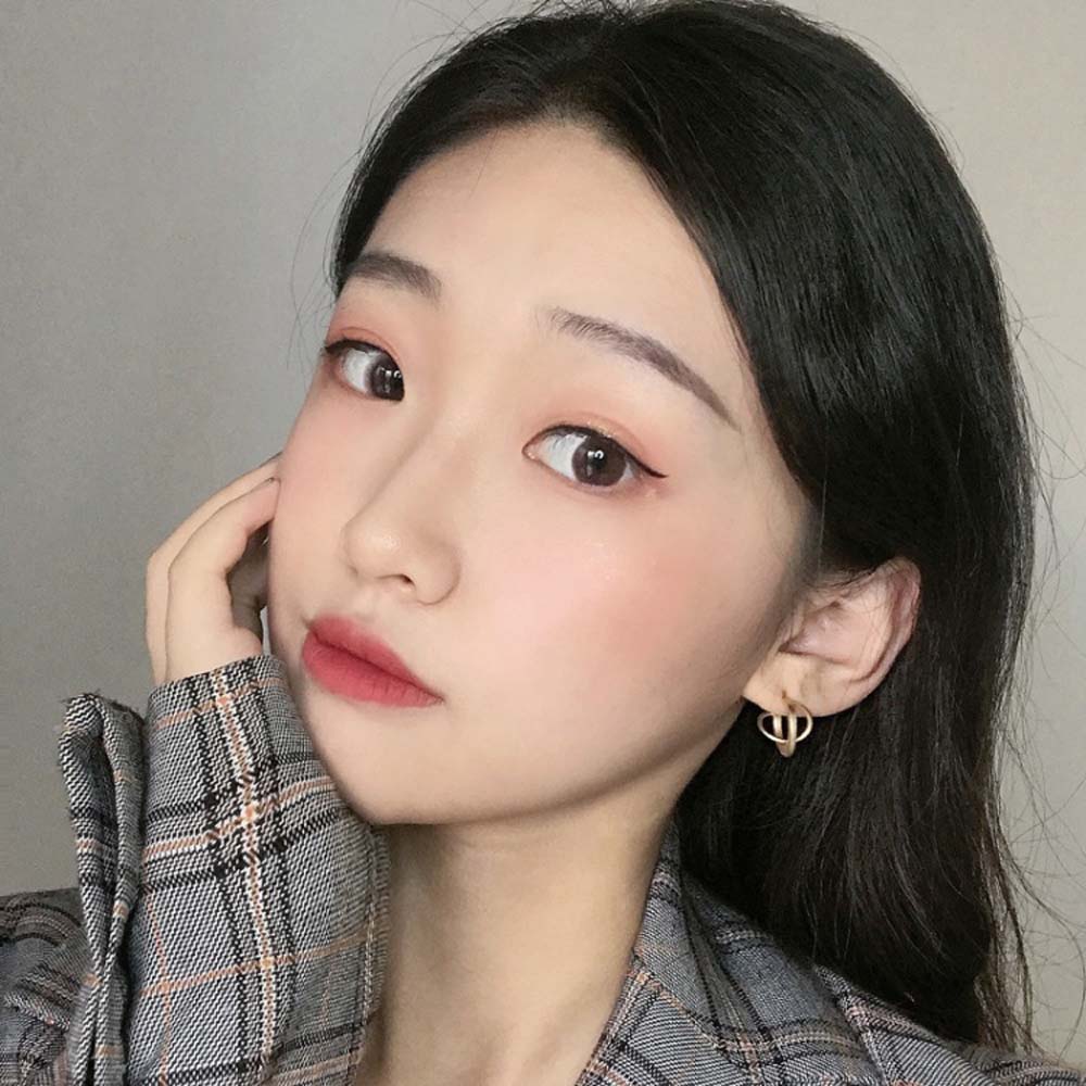 Hoa Tai Dáng Dài Thiết Kế Hình Học Sáng Tạo Cho Nữ