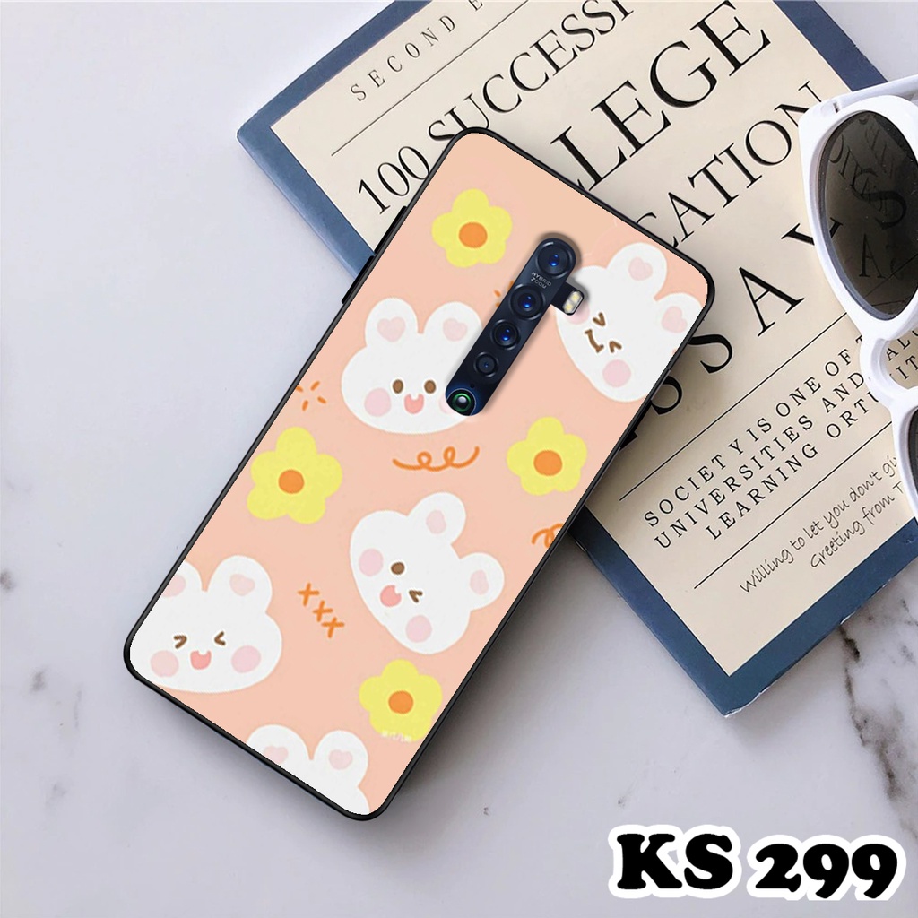 Ốp Lưng Oppo Reno 2 - Reno 2F - Reno 2Z - Ốp Oppo in hình Gấu&amp;Thỏ siêu xinh - Lưng nhám viền TPU