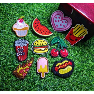 Sticker thêu ủi hình hamburger các loại ms764e7u