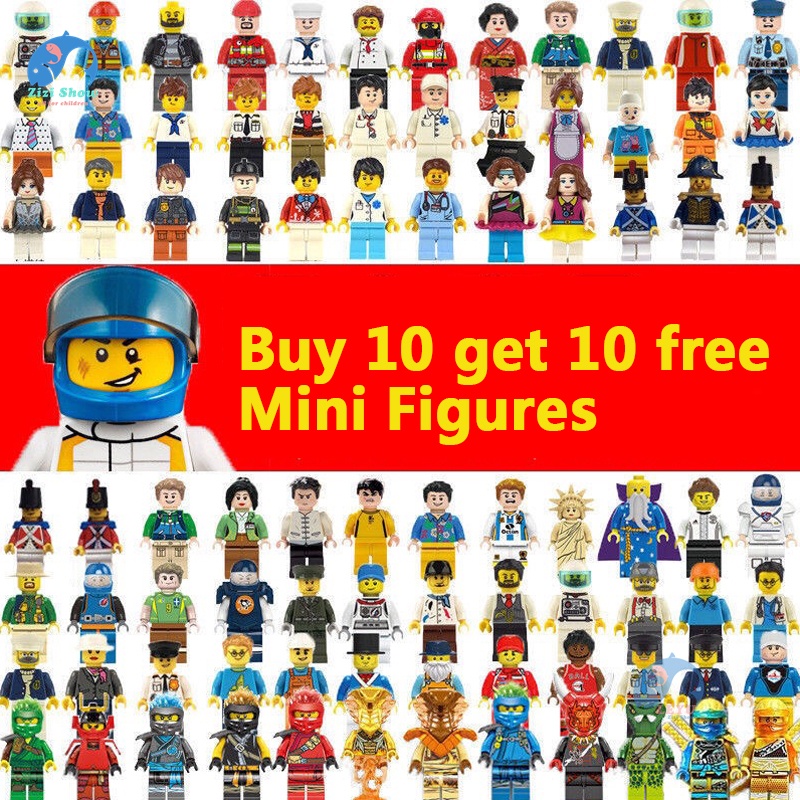 Bộ Đồ Chơi Xếp Hình Lego Mini Gồm 10 Tặng 10 Tặng