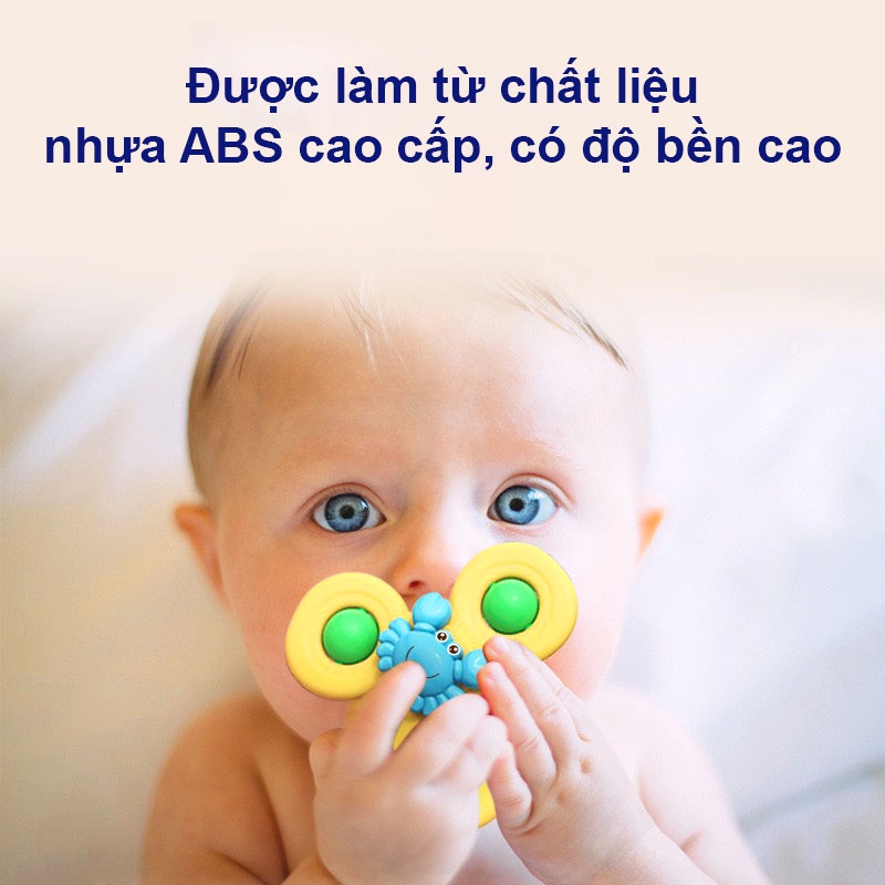 [Hàng Loại 1 - Kèm Hộp] Sét 3 Con Quay Spinner Vui Nhộn 3 Chi Tiết Có Đế Hít Chân Không
