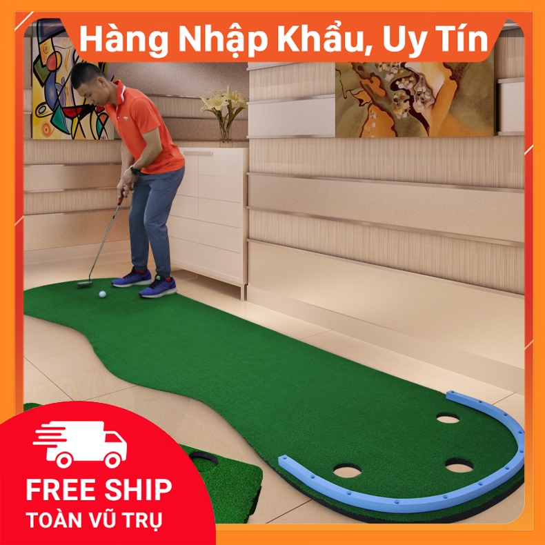 Thảm cỏ tập GOLF cao cấp tặng kèm gậy+bóng, trải được trong nhà GL012