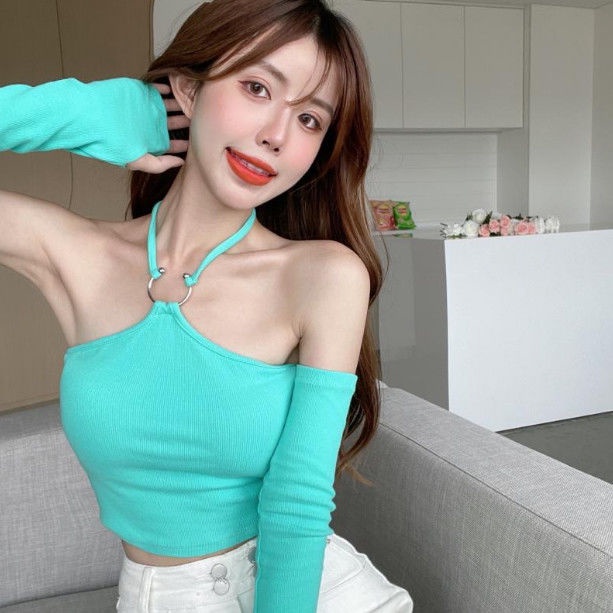 Áo Thun COZOK Nữ Hai Dây Dáng Ngắn Thời Trang Quyến Rũ