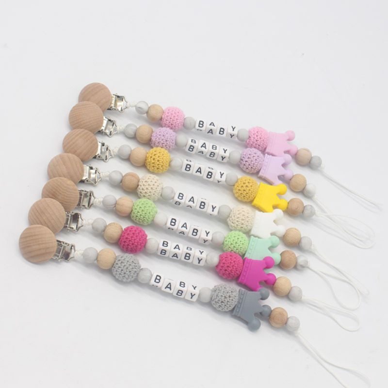 Dây giữ ti giả chống rơi chất liệu silicon an toàn cho bé