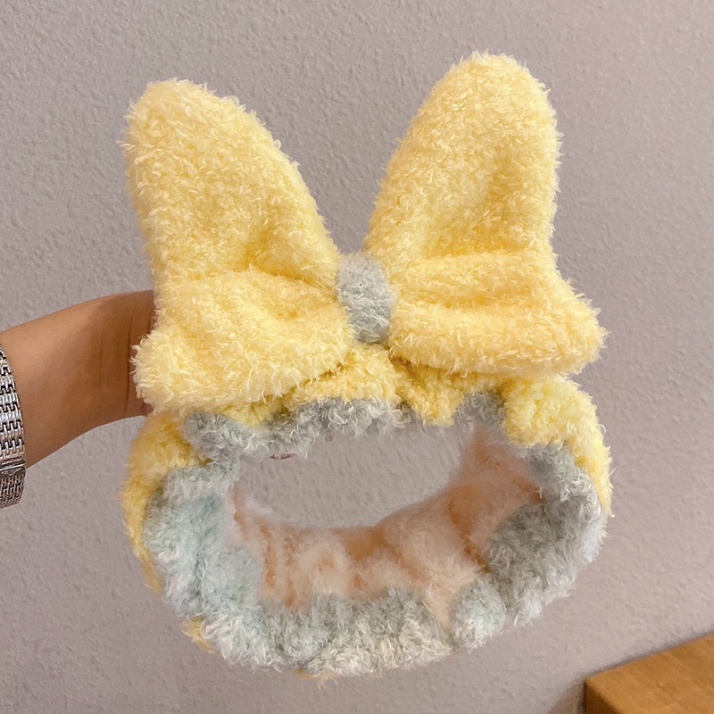 Băng Đô Cài Tóc Rửa Mặt / Trang Điểm Màu Sắc Tương Phản Kiểu Hàn Quốc Dễ Thương