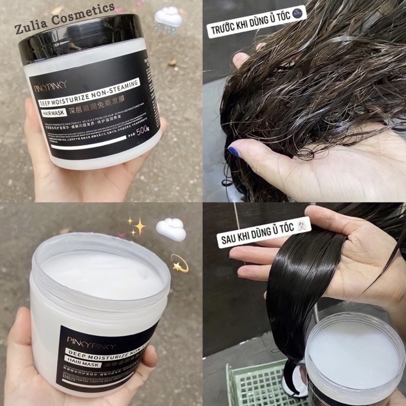 [FREE SHIP] Kem Ủ Túc Pinky Pinky Phục Hồi Tóc Mềm Mượt 500