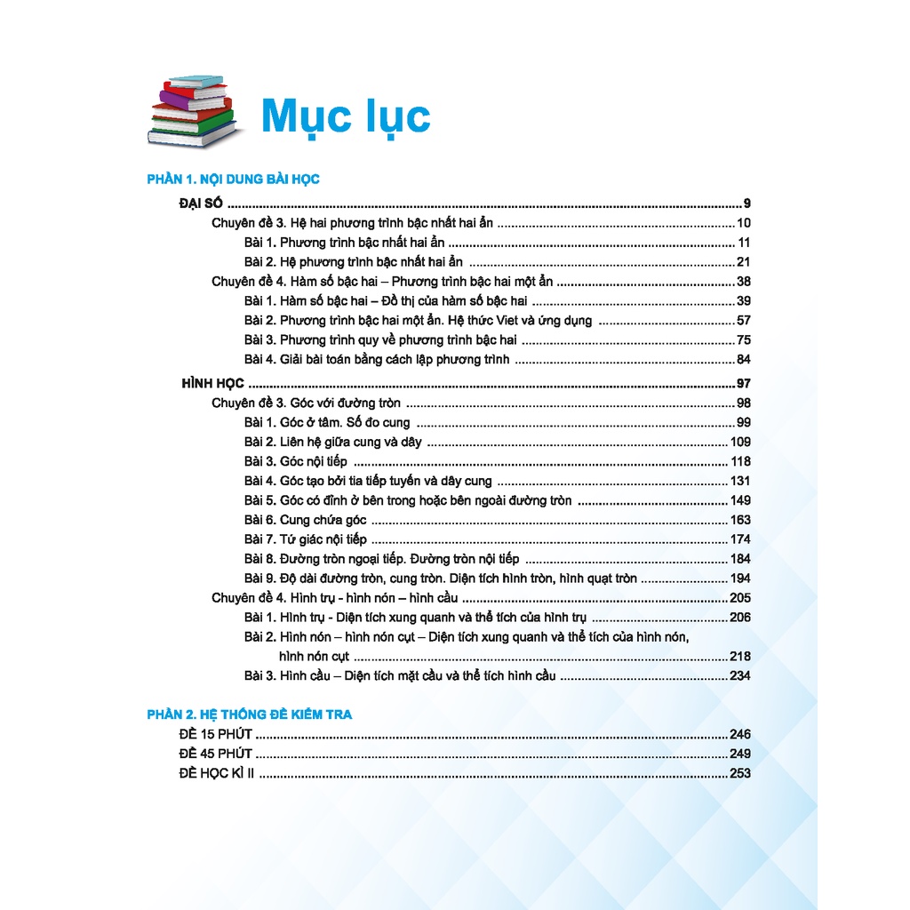 Sách - Bí quyết tăng nhanh điểm kiểm tra Toán 9 Tập 2 - Tham khảo lớp 9 - Chính hãng CCbook