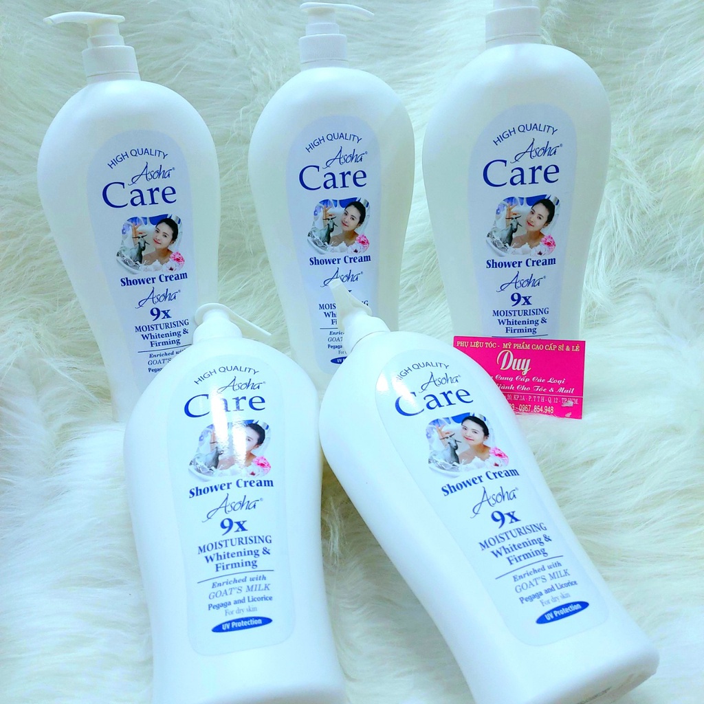 Sữa Tắm Con Dê - Nước Hoa  ASOHA  9x 1200ml - Cho Làn Da Mịn Màng Và Trắng Sáng