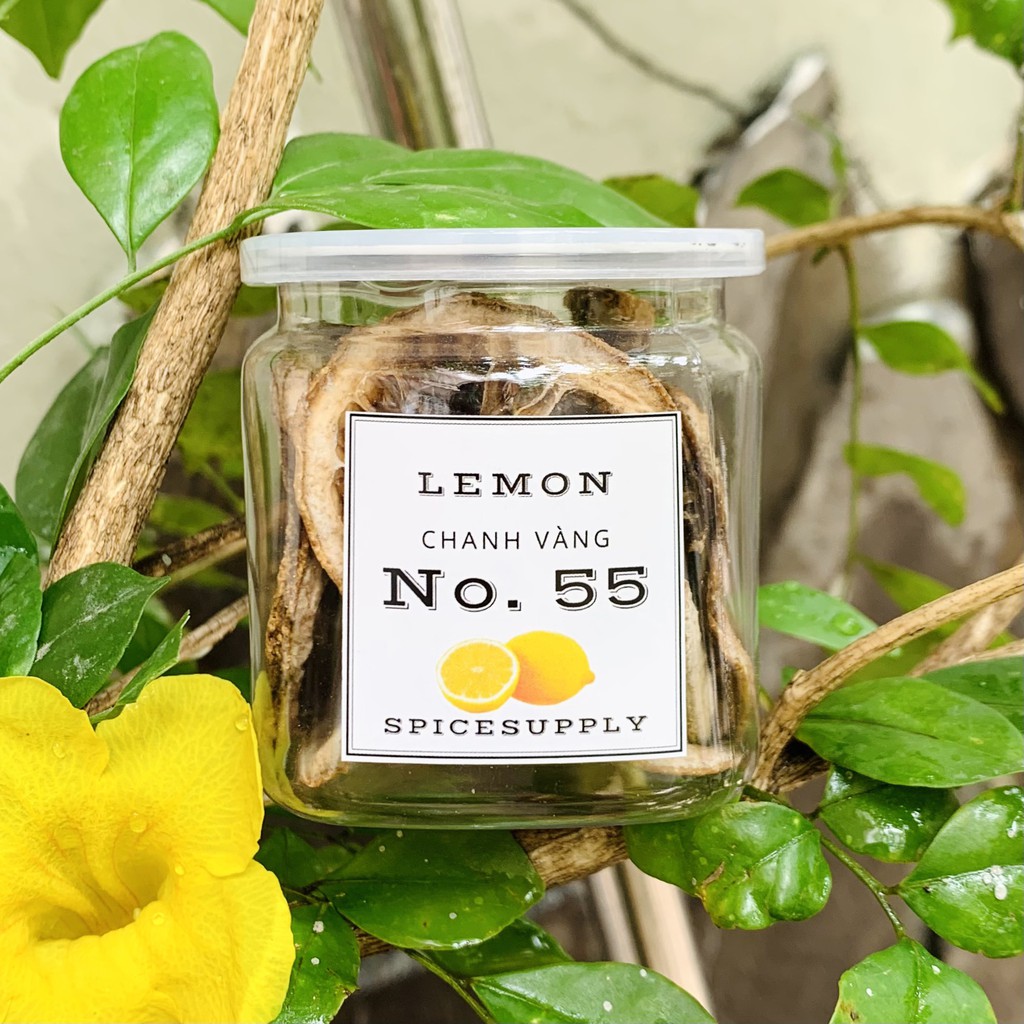 Lemon - Chanh vàng Mỹ SPICESUPPLY Việt Nam sấy lát nguyên liệu pha chế Hũ 35g