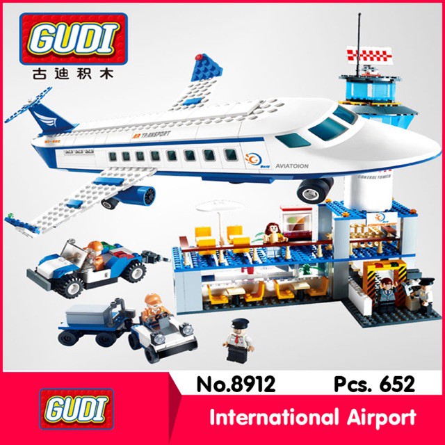 - Đồ chơi Lego 8912 - sân bay và máy bay chở khách cỡ vừa