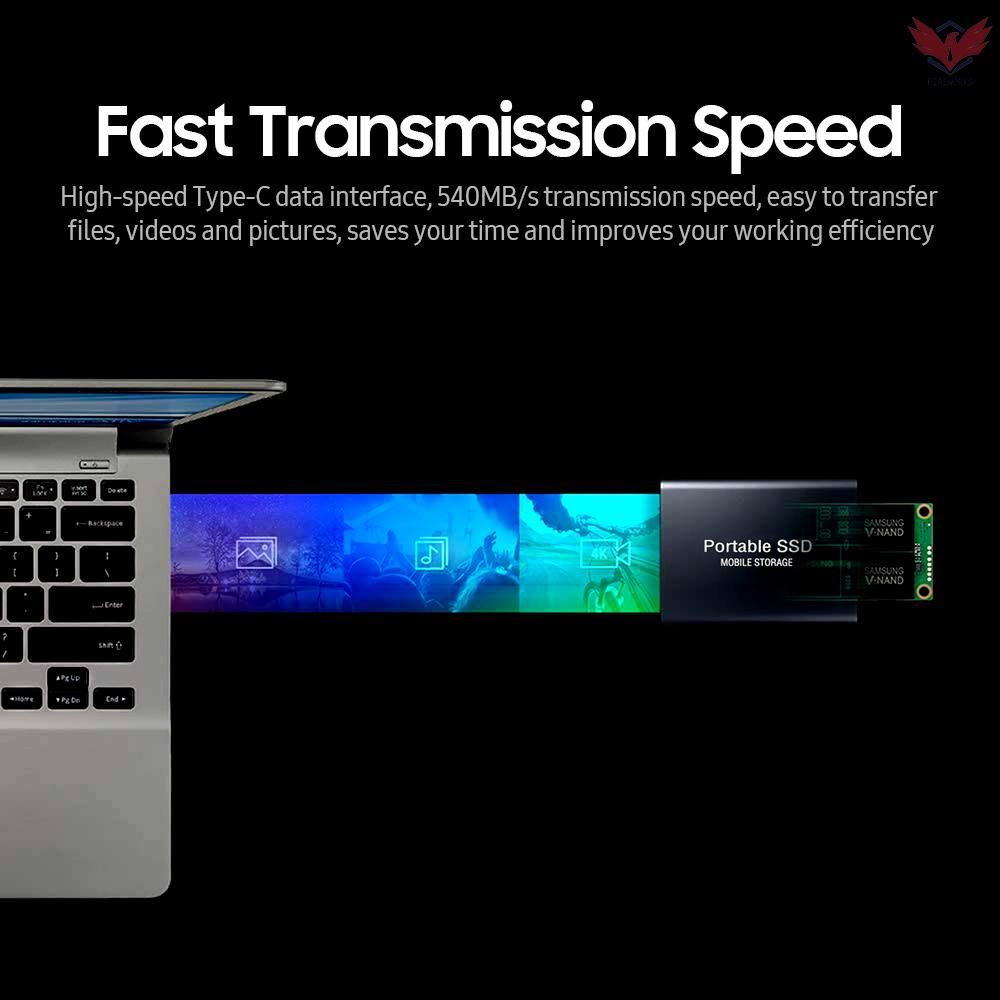 Ổ Cứng Di Động Fir 500gb Type-C Usb3.1 Ssd 540mb / S Bằng Hợp Kim Nhôm Chống Sốc | BigBuy360 - bigbuy360.vn