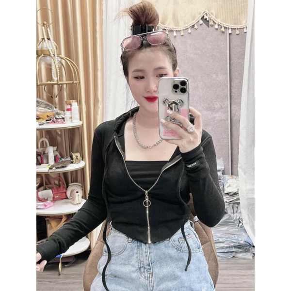 [36-50kg] Áo Khoác Lửng Thun Nhung Tăm Balen Cao Cấp. Áo khoác Nữ Form Tôn Dáng, Ôm Body [Balen]