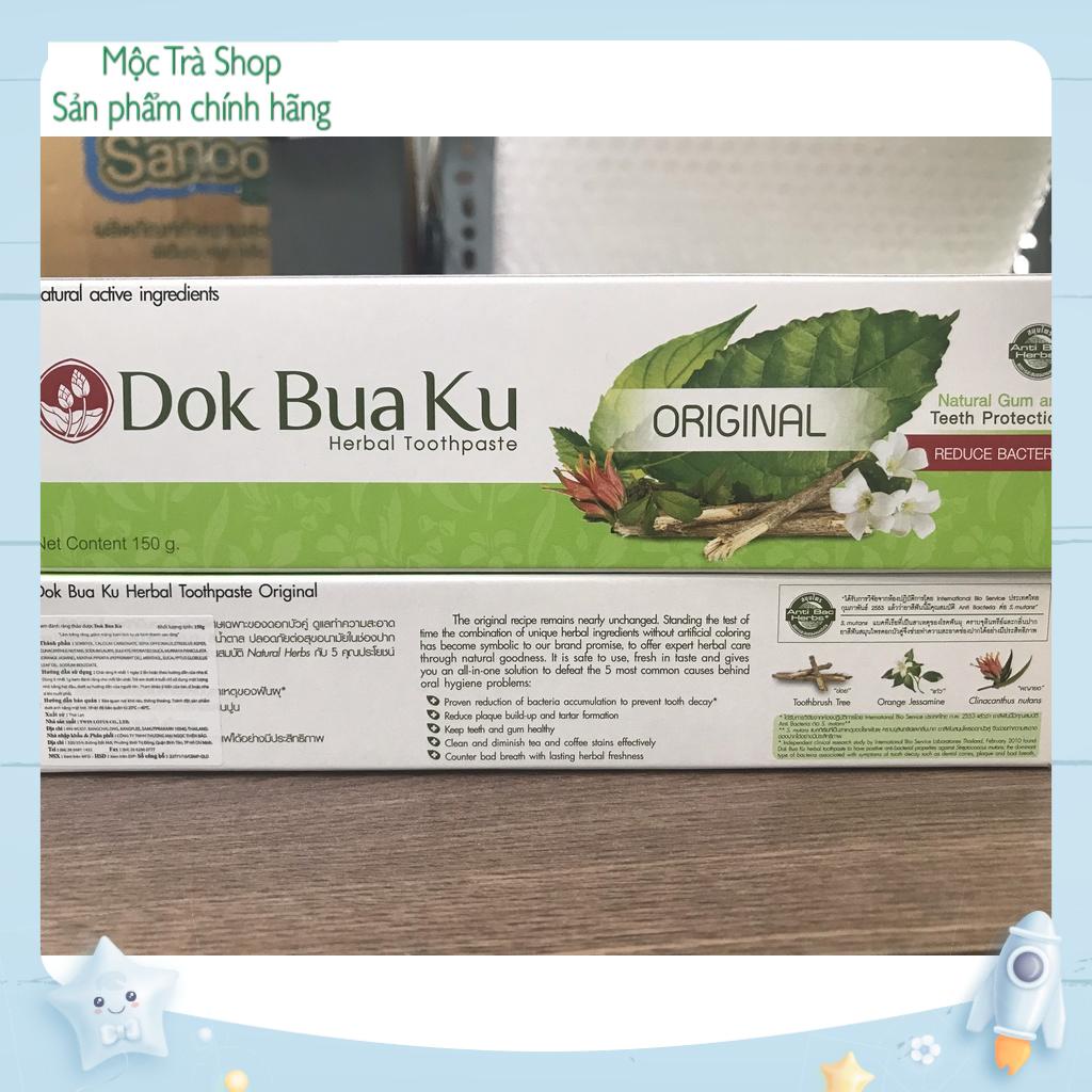 Kem Đánh Răng Dok Bua Ku Twin Lotus 150g - Số 1 tại Thái Lan - Đủ 3 mùi