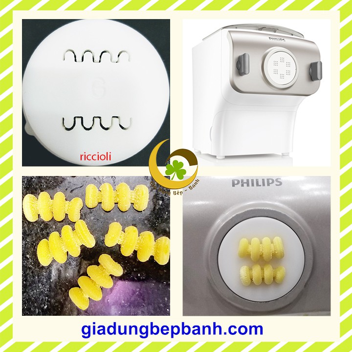 Khuôn làm nui sâu ống/Riccilio và Riccilolo dùng kèm máy làm mì Philips
