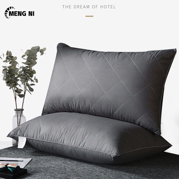 Gối nằm MENGNI vải nhung cotton hỗ trợ cột sống cổ tốt tiện lợi