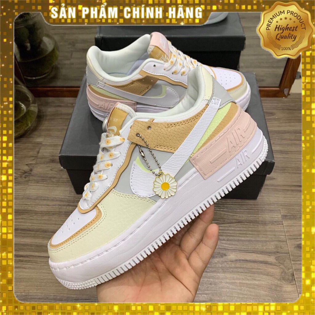 [Hot trend ] Giày Sneaker AF1 Airforce shadow cúc họa mi