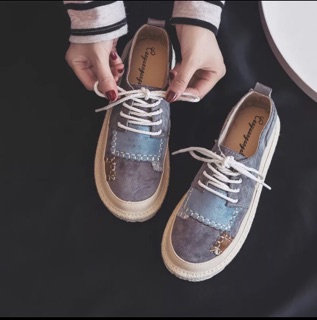 Giày vintage chắp vá