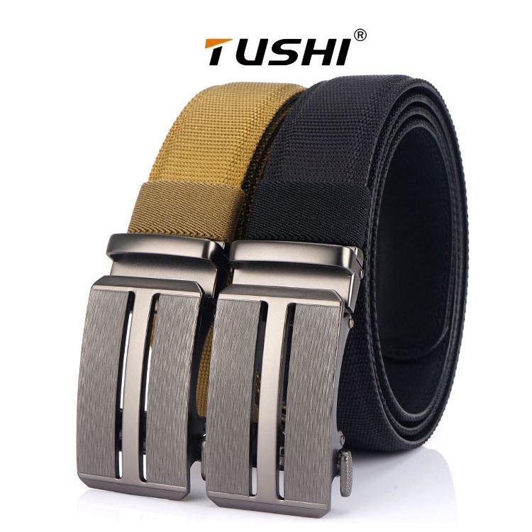 Thắt lưng nam cao cấp TuShi, khóa tự động không gỉ, vải canvas siêu bền đẹp_Dây nịt nam TuShi vải bố, nam tính, mạnh mẽ.