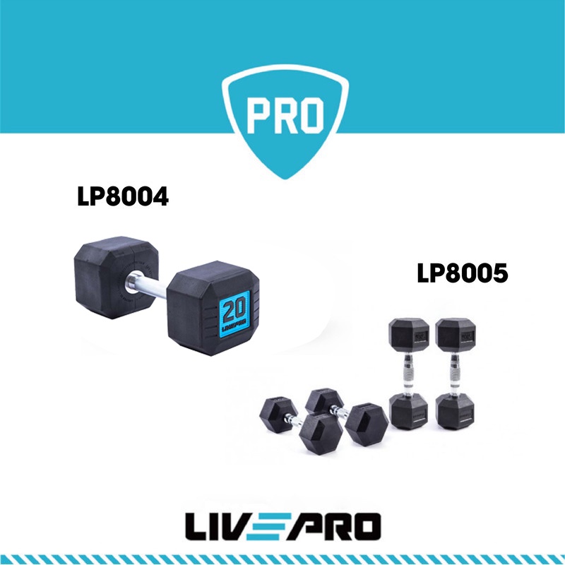 Tạ tay 10kgx2 - Tay cầm thép, bọc cao su cao cấp - Thương hiệu Livepro