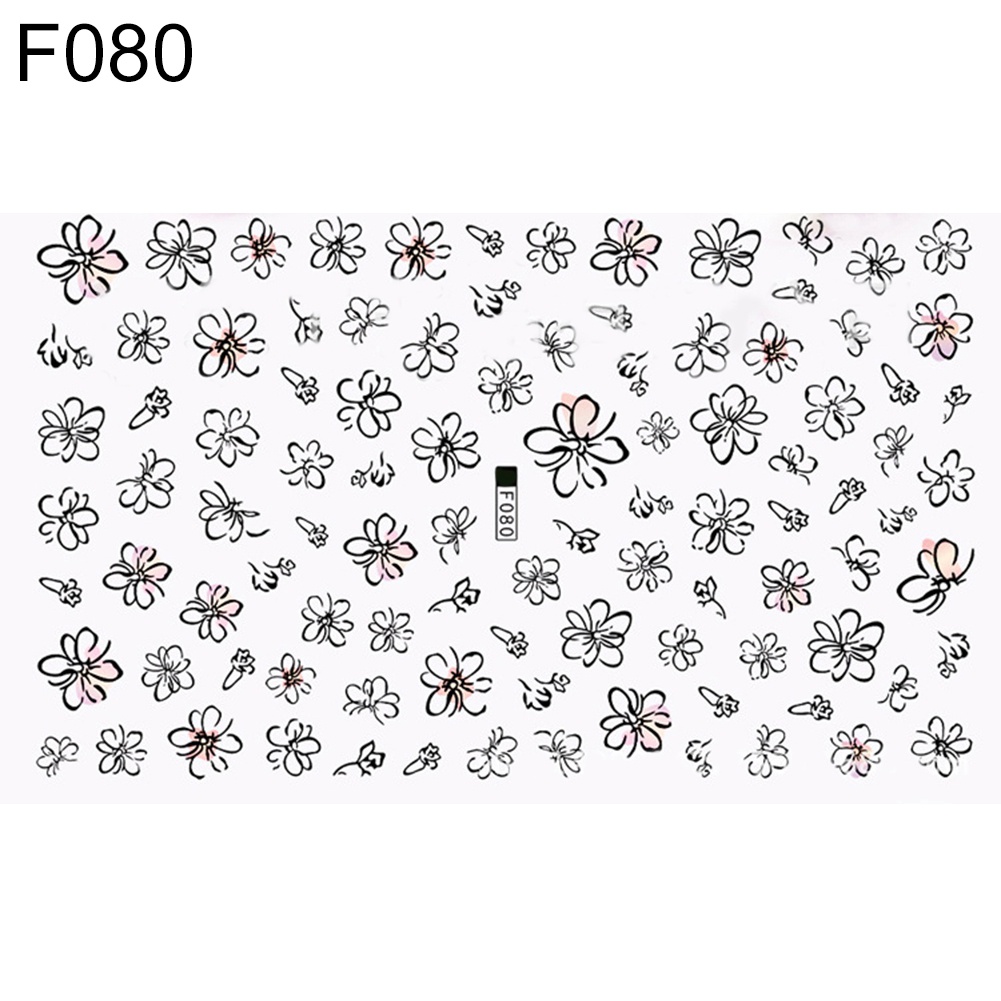 1 Tấm Sticker Dán Móng Tay Hình Chim Hồng Hạc Hoạt Hình 3D DIY Thời Trang