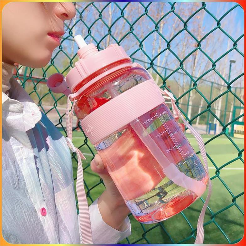Bình Đựng Nước Sports Cup Phong Cách Thể Thao Có Ống Hút Và Dây Đeo Tiện Lợi | BigBuy360 - bigbuy360.vn
