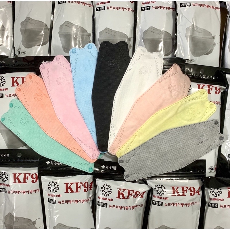 Khẩu trang Kf94 nhiều hãng đủ màu tuỳ chọn túi 10 cái