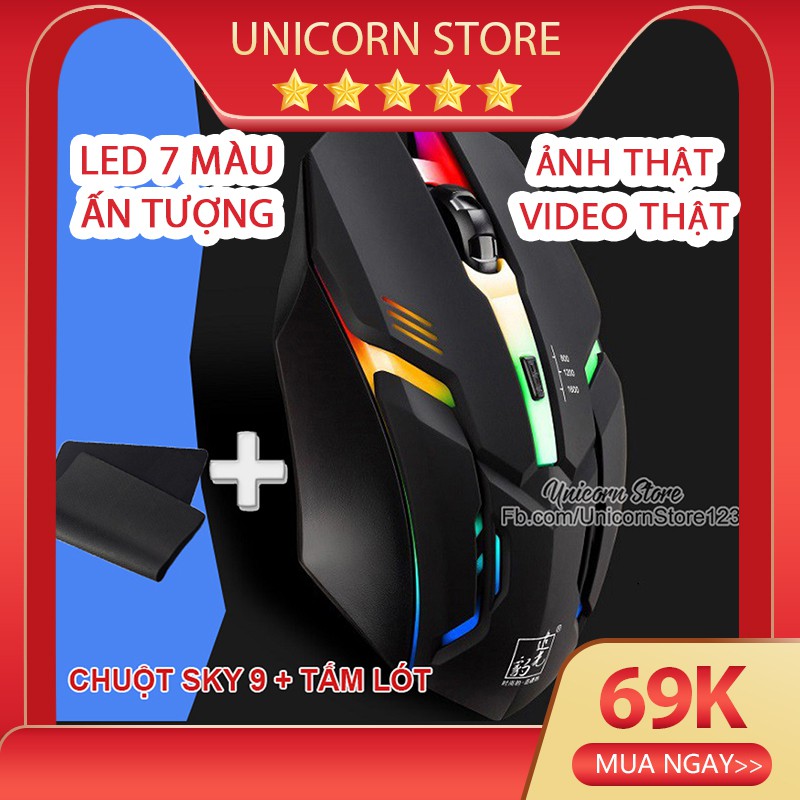Phong Cách Ấn Tượng Hiện Đại Có LED Nhiều Màu UNICORN STORE