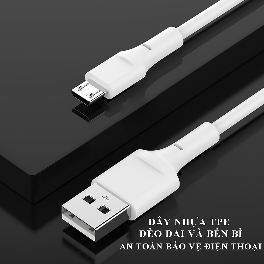Cáp sạc M4  Dây cáp chính hãng SD Design chân sạc Micro dùng cho samsung, oppo, tai nghe, sạc dự phòng