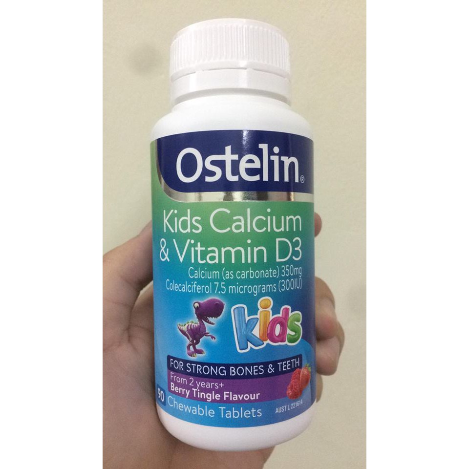 Vitamin D Và Calcium Ostelin Kids Cho Bé Từ 2-13 Tuổi 90 viên