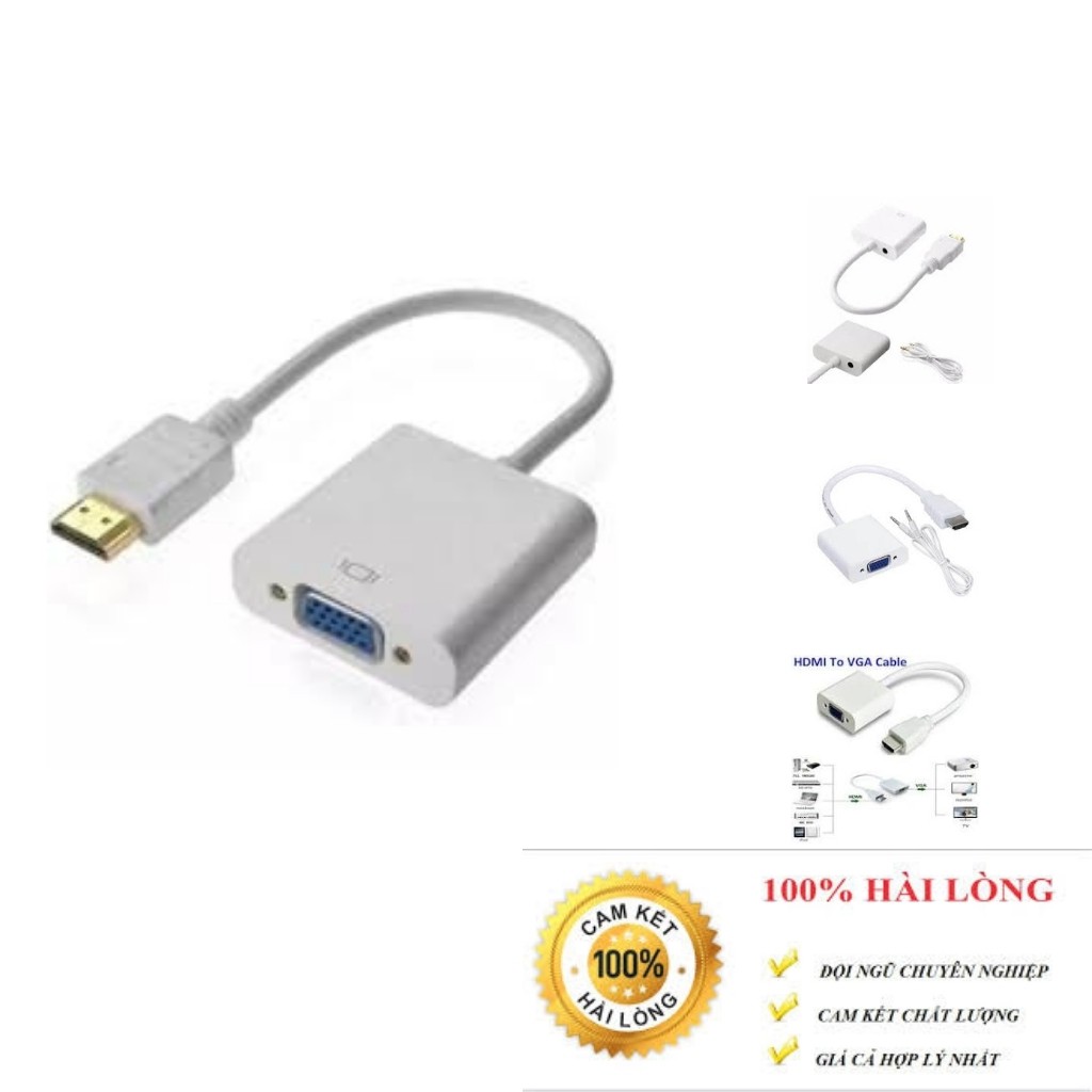 Cáp chuyển đổi HDMI ra VGA-AV. hdmi to vga có âm thanh hàng chất lượng.bảo hành 6 tháng.shopphukienvtq