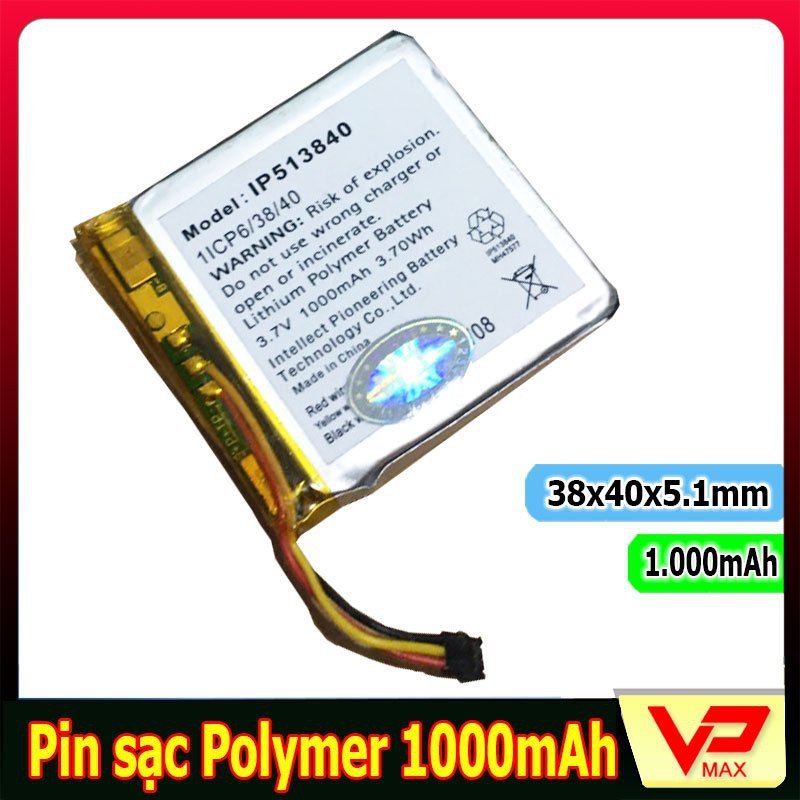 Pin sạc Lipo BPI Polyme 3.7V 50mah / 100 / 500 / 540 / 1500 / 3000 mAh hàng cao cấp USA  kèm mạch sạc bảo vệ