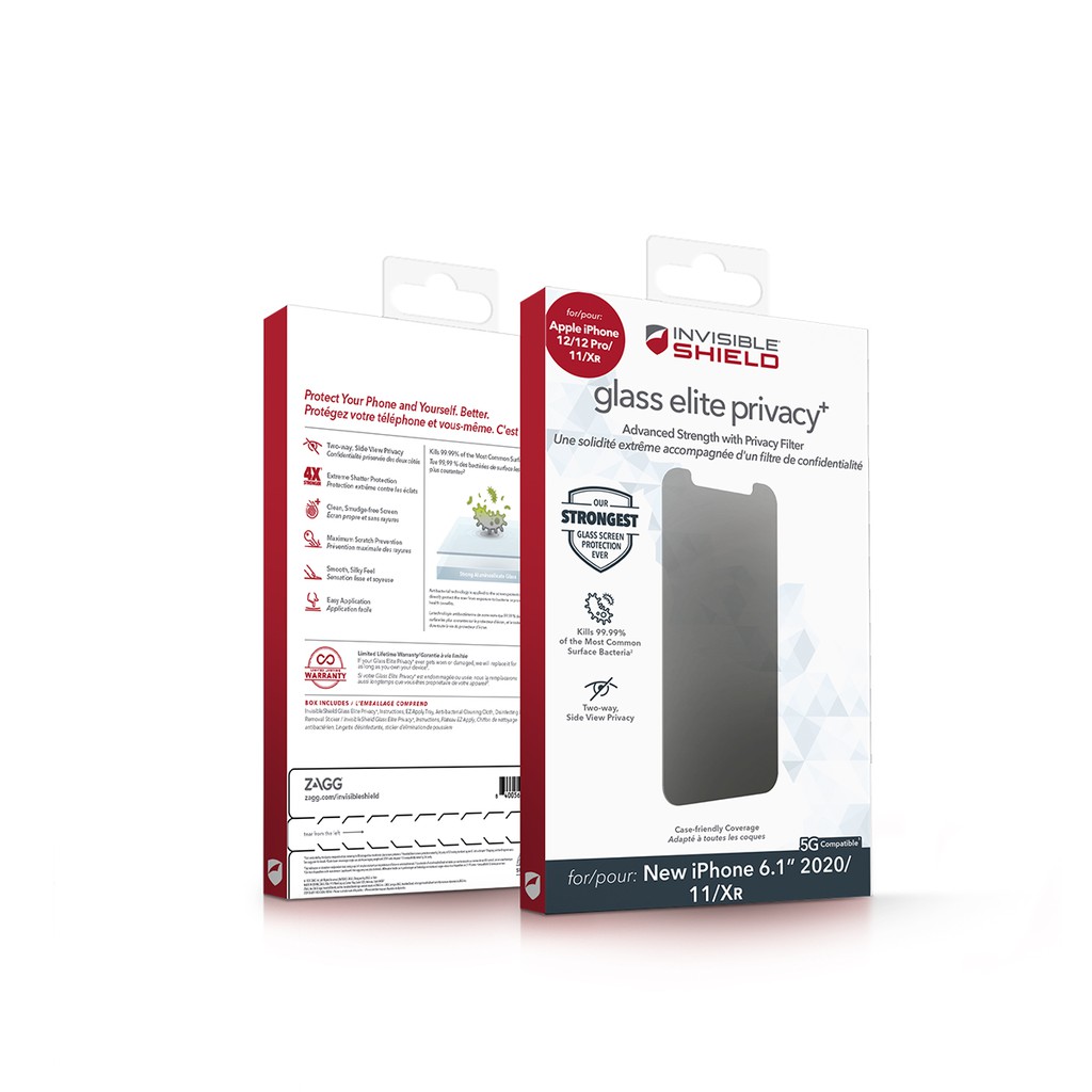 Miếng dán màn hình cường lực chống nhìn trộm InvisibleShield Glass Elite Privacy iPho