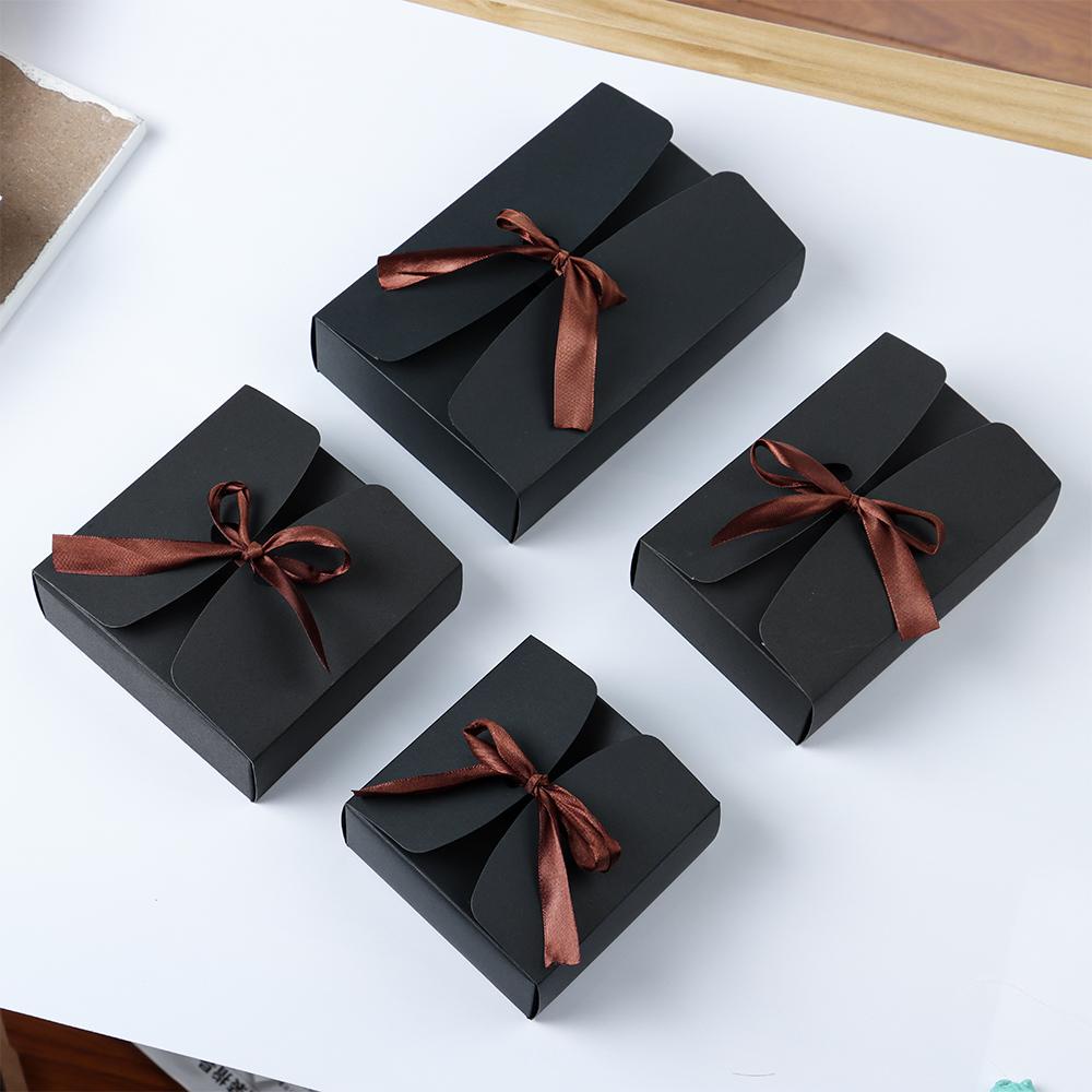 Bộ 5 Hộp Giấy Kraft Hình Vuông Dùng Đựng Kẹo Trang Sức DIY