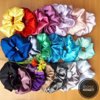 Giá sỉ - Cột tóc vải Scrunchies lụa tơ cao cấp ( ảnh tự chụp)