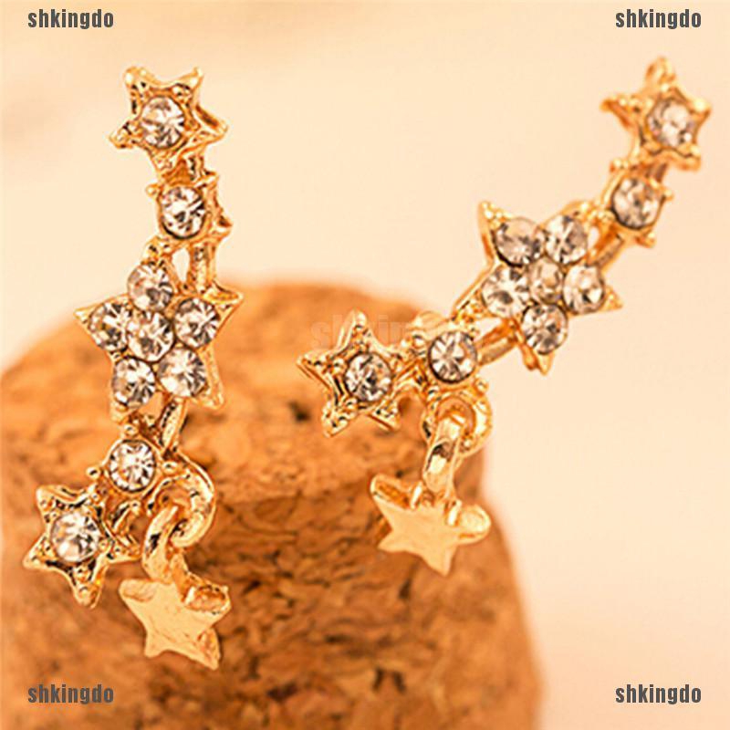 Khuyên Tai Hình Ngôi Sao Đính Đá Pha Lê Lấp Lánh