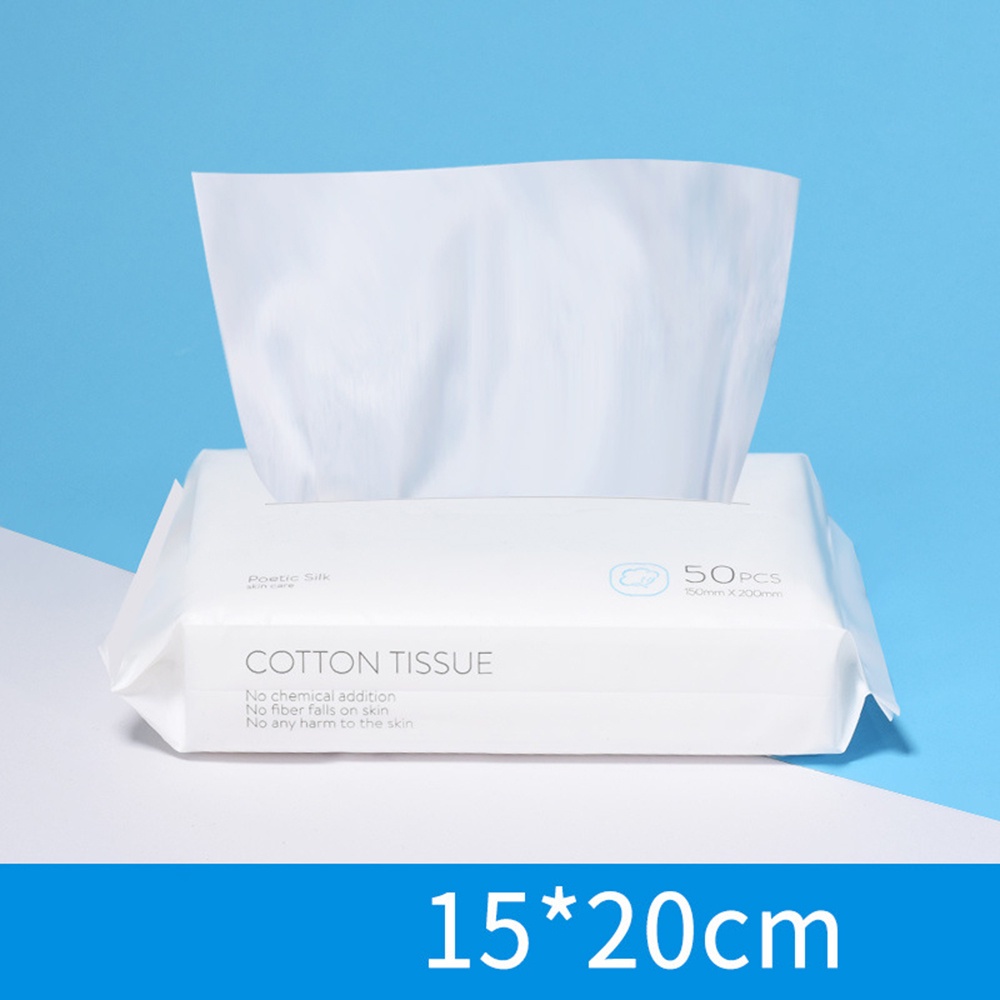 Túi 50 Khăn Cotton Mềm Dày Và Lớn Dùng Một Lần